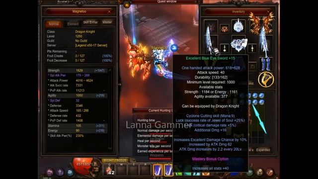 - Mu Online - Dark Knight - New Skill Sword Blow -Build - Master Tree - 4th Tree - PVM - Season 16.