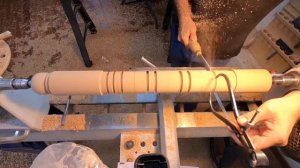 Изготовление ножки стола на токарном станке.