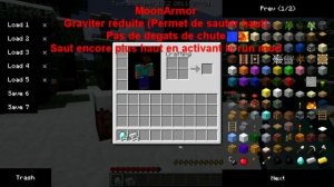 Minecraft Moon armor, TooManyItem, Run mod