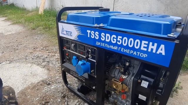 Запуск и остановка дизельгенератора TSS SDG5000EHA