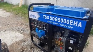 Запуск и остановка дизельгенератора TSS SDG5000EHA