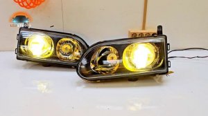 Mitsubishi Delica модернизация фар от Ledstudio