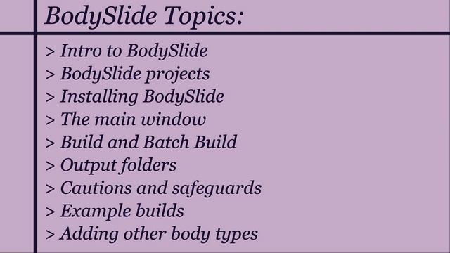 Outfit Studio BONUS: BodySlide Plans смотреть онлайн