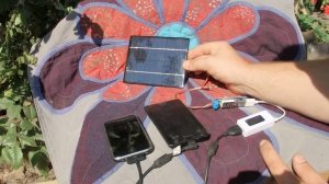 Заряжаем телефоны samsung Iphone при помощи солнечной батареи 6В 2 Ватта