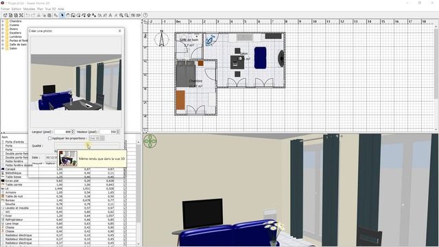 Sweet Home 3D créer un rendu смотреть онлайн