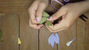 How to Make Aquilegia Paper flowers | Flower Making of Crepe Paper | Paper Flower Tutorial