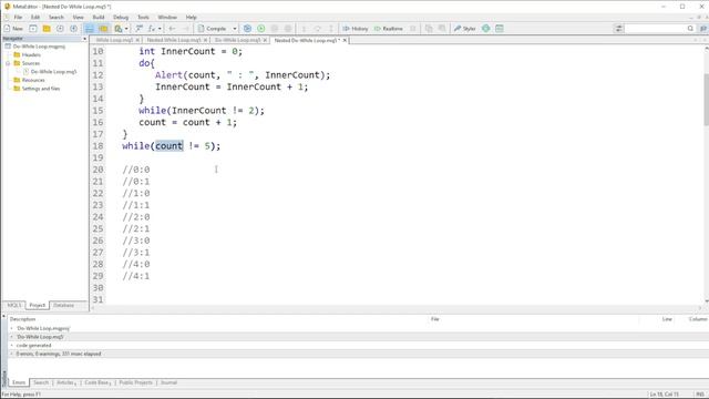 NESTED DO-WHILE LOOP #programming #coding #mql5 #dowhileloop #nestedloops