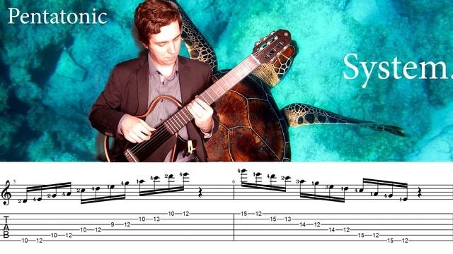 Pentatonic System. Пентатоника на грифе гитары. ( With Tabs).