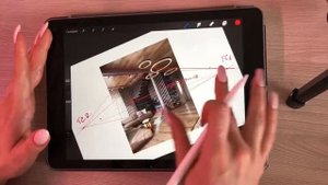 Перспектива: Настройка направляющих В ProCreate.
