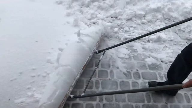 Супер-скребок . Уборка тяжелого снега. Snow Skraper . Часть 2