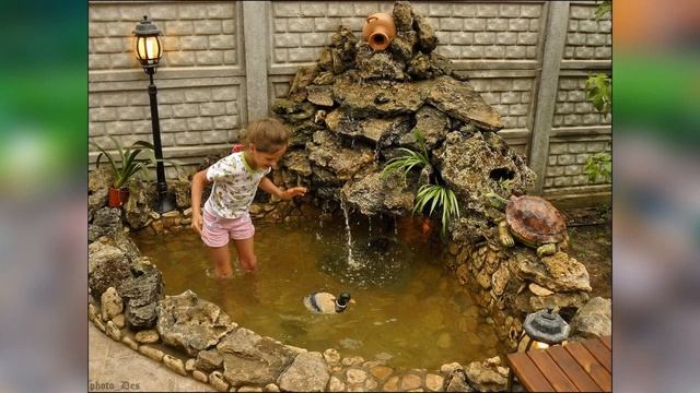 Водопад на даче своими руками