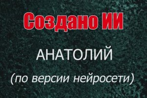Мужчины с именем Анатолий по версии нейросети