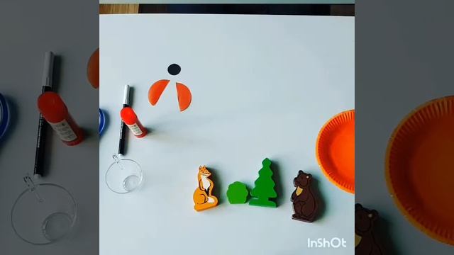 Поделка из тарелки "Лисичка" смотреть онлайн