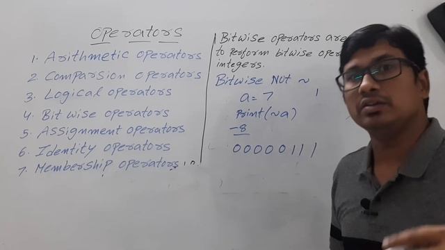L 10: OPERATORS IN PYTHON | ARITHMETIC, COMPARISON, LOGICAL, BITWISE, IDENTITY,  MEMBERSHIP OPERATO
