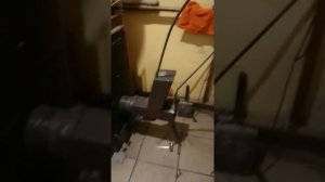 Ракетная печь на отработке  для отопления котла - "Пробный вариант"