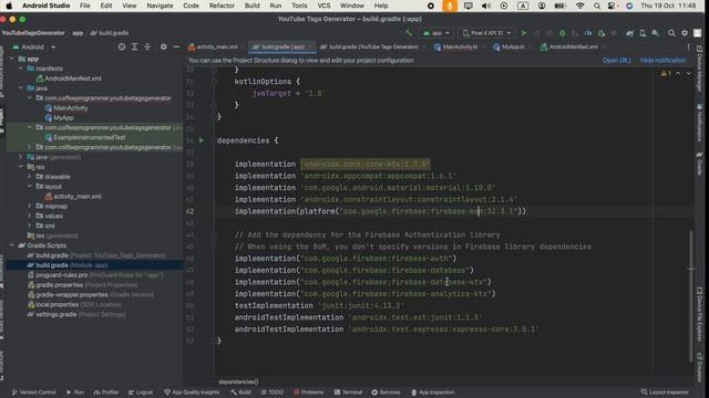 Unresolved reference: auth | Kotlin Android Firebase Authentication
