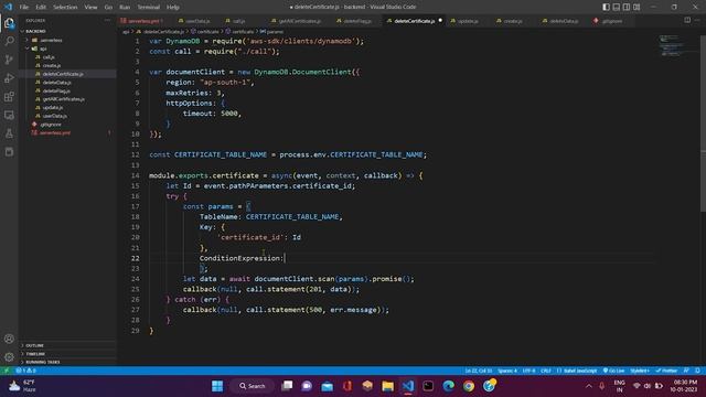 Creating a DELETE request with AWS API Gateway  and integrating it with DynamoDB and ReactJs ??✌️