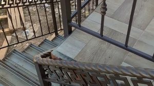 Укладка плитки на ступени . 1 этап БЕТОН