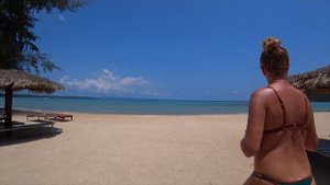 Ко Мак Таиланд. Пляжи острова Koh Mak. Аренда гольфкара. Blue Pearl Bar Прекрасный закат Своим ходо