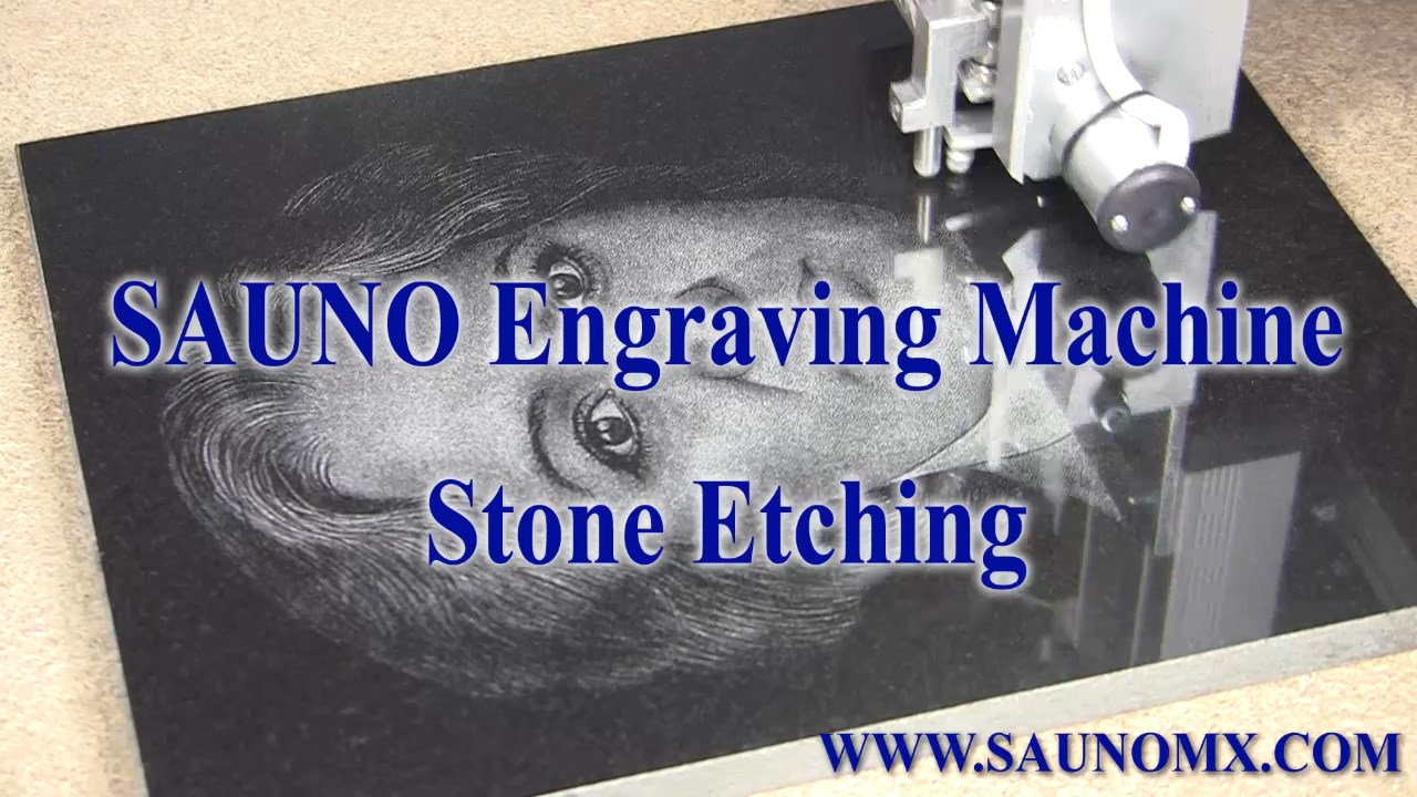 SAUNO Engraving Machine. Etching on stone. смотреть онлайн