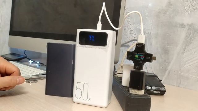 POWER BANK 50000мАч WOW!, обзор с алиэкспресс 2022 г, тест мультиметром, измерение веса, распаковка смотреть онлайн
