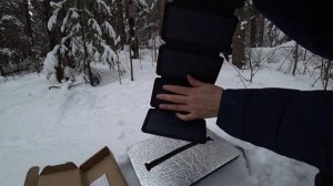 В лес на лыжах 16 февр 2019г( 2) Яичница с салом.