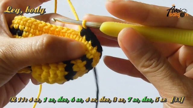 #519 | Hello Kitty Tiger Amigurumi (2/4) | How To Crochet Dolls Amigurumi | @AmiSaigon