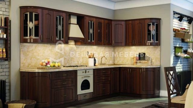 Угловая кухня "Мария" в классическом стиле