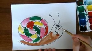 Уроки рисования  УЛИТКА для детей 4-6 лет