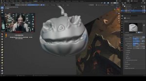 Blender⚡СТРИМ⚡Лепим-варим злую тыкву⚡