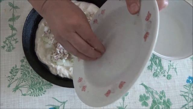 Самса  на сковороде с курицы