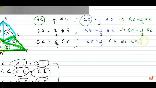 AD,BE and CF are the medians of a `Delta ABC`.Prove that 2(AD+BE+CF) lt3(AB+BC+CA) lt4(AD+BE+C... смотреть онлайн