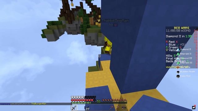 НУБ ПЕРЕПРЫГНУЛ ЭТИХ ПРО И СЛОМАЛ ИМ КРОВАТЬ В МАЙНКРАФТ ! НУБИК ЭПИЧНО ИГРАЕТ В BED WARS MINECRAFT смотреть онлайн