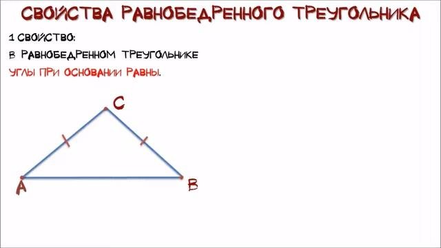 Геометрия  Равнобедренный треугольник и его свойства