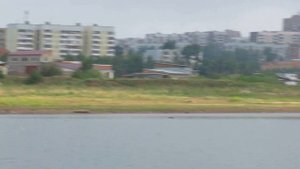 Выход теплохода "Метеор" из речного порта г. Братска