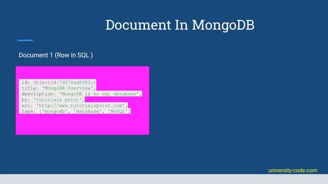 Introducing MongoDB
