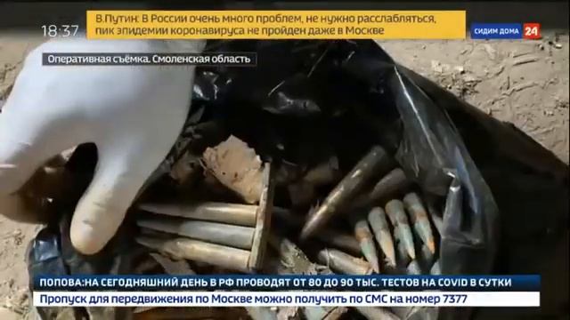 Смоленск. Черные копатели. Боеприпасы времён ВОВ.