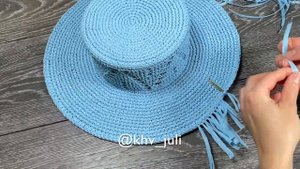 ?Такой тульи нет ни у кого?шляпа канотье/JiJi вязание