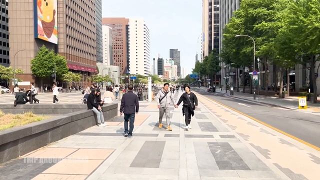 [4K] 1h Walk Korea, SEOUL Gwanghwamun Square (ASMR) смотреть онлайн