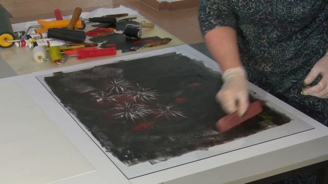 Мастер-класс по созданию работы в технике монотипия от Надежды Дмитраковой смотреть онлайн