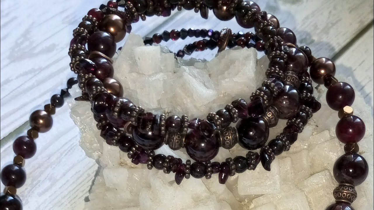 Два чокера и браслет из граната. #натуральныекамни #jewelry #украшения