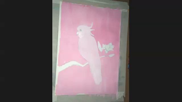 Попугай, гуашь. 7+ смотреть онлайн