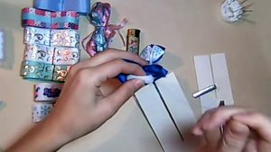 Двухярусный Бант из Репсовых лент Мастер класс. Для начинающих мастериц.Бант на резинке.