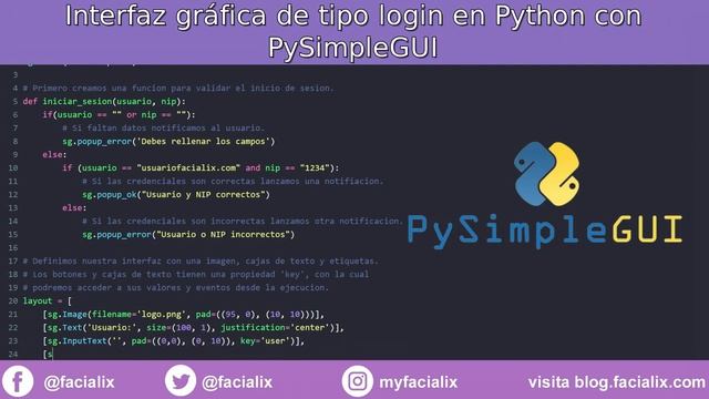 Interfaz gráfica de tipo login en Python con PySimpleGUI смотреть онлайн