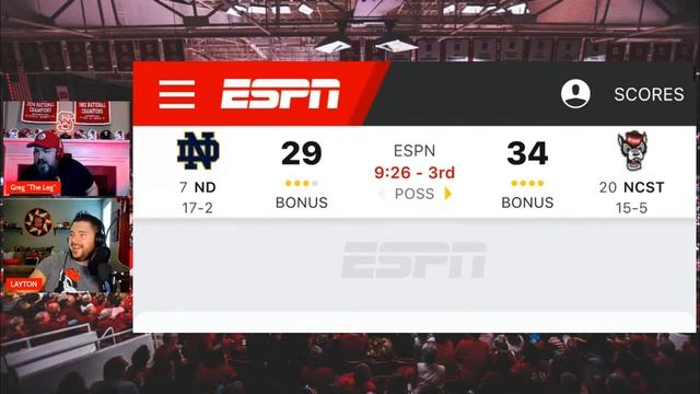 #20 NC STATE WOMEN'S BASKETBALL VS. #7 NOTRE DAME WATCH PARTY смотреть онлайн