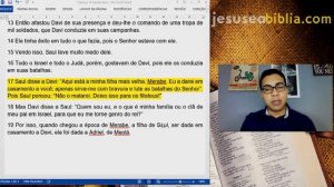 1 Samuel 18 Estudo: Davi e Saul, Amor e Ódio (Bíblia Explicada)