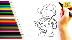 Как нарисовать ХОККЕИСТА.Раскраска Хоккеист#милыерисунки #