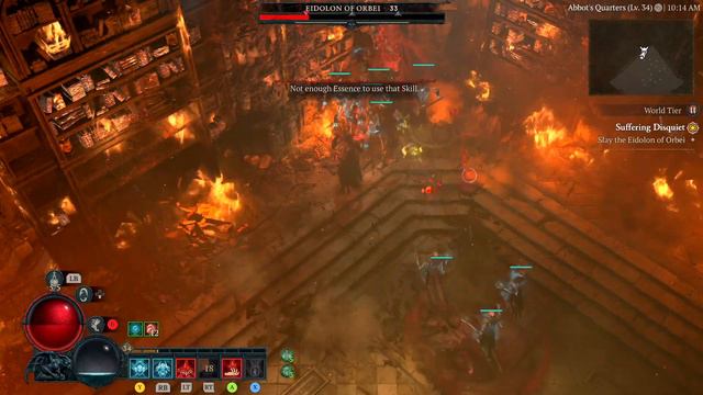 Diablo 4 Necromancer Gameplay - Eidolon of Orbei Boss Fight World Tier 2 XBOX SERIES X смотреть онлайн