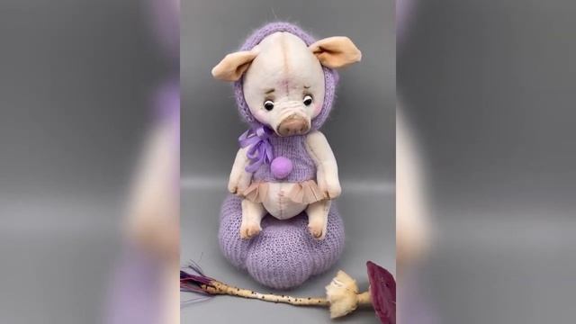 Текстильная свинка: « Бусинка».