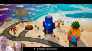 Играем в Губка Боб квадратные штаны. Собери все носки. Прохождение начальной части игры.